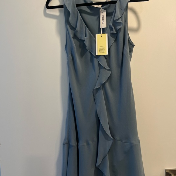 Aritzia Wilfred Soft Blue Ruffle Dress - Picture 2 of 3